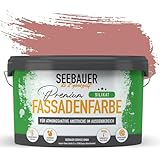 SEEBAUER diy Silikat-Fassadenfarbe Rot 5L für Außen (No. 326 Cherry Kiss)...