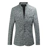 Longsleeve Anzug Herren Leichte Mode Einfarbig Übergangsjacke Hochzeit...
