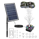 Boadw LED Solar Springbrunnen mit 7W Solar Panel Eingebaute 5000 mAh...