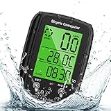 URAQT Fahrradcomputer Digital,19 Funktions IP65 Wasserdicht Fahrradtacho...