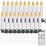 Cibnew Christbaumkerzen Kabellos Weihnachtskerzen Outdoor LED Kerzen mit...