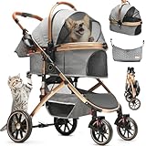 YITAHOME Hundewagen 3 in 1 Hundebuggy Bis 20kg, Klappbar, Hundewagen für...