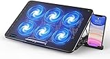 LIANGSTAR Kühler, 6 Leise Fans Gaming Cooler Kühlpads, 7...