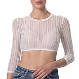 Kelliar Dirndlbluse Damen Trachtenbluse Creme Dirndl Bluse für Bavarian...