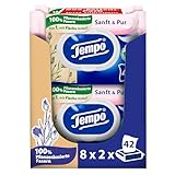 Tempo Feuchte Toilettentücher 'Sanft & Pur' - Megapack - 16 Packungen mit...