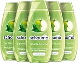 Schauma Schwarzkopf Mildes Pflege-Shampoo Sanfte Frische (5x 400 ml),...
