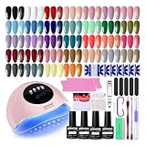 JODSONE Gel-Nagellack-Set mit UV-Licht 32 Farben Gel-Nagellack + 4...