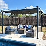 PURPLE LEAF Garten Pergola 3 x 4 m, Pavillon Aluminium Wasserdicht...