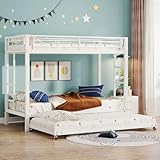 90 * 200cm Etagenbett, Eisenrahmenbett, Kinderbett, ausgestattet mit...