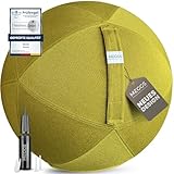 MEGGS® Stoff-Sitzball 65cm, Ergonomisch Sitzen im Büro & Zuhause,...