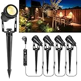 GreenClick Gartenbeleuchtung LED, 15m 4er Gartenstrahler mit Strom...