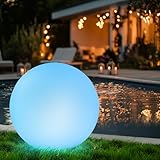 Solarkugeln für Den Garten, Solarlampen für Außen Kugel 30CM RGB,...