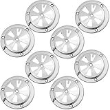 OGANAZI 8 Stück Edelstahl Rund Lüftungsrosette, Silber Rundlüfter...