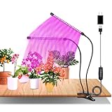 Pflanzenlampe LED Vollspektrum, 2 Köpfe 60 LEDs Grow Lampe mit...