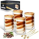 KEHTUNAHT Latte Macchiato Gläser Doppelwandige 400ml 4er Set KaffeegläSer...