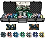 Bullets Playing Cards - Pokerkoffer Paulie Deluxe Pokerset mit 500 Keramik...