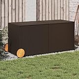 Gecheer Garten Aufbewahrungsbox Rattan Outdoor Storage Deck Box mit Rollen...