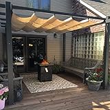 3 x 3 m Aluminium-Gartenpavillon, Pergola mit einziehbarem Dach, helles...