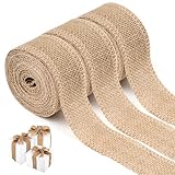 15 Meter Burlap Band, 4cm Breit Juteband, Vintage-Juteband für DIY, Weich...