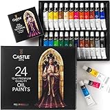 Castle Art Supplies 24 x 12ml Ölfarben-Set | Günstiges Set für Anfänger...