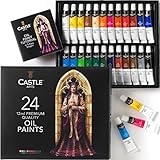 Castle Art Supplies 24 x 12ml Ölfarben-Set | Günstiges Set für Anfänger...