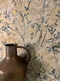 NEWROOM Tapete Braun Vliestapete Blätter - Mustertapete Floral Grau Gold...