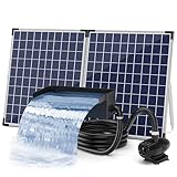 Biling Solar Wasserfall Teich Garten Wasserfall Komplettset, 20cm Edelstahl...