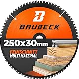 BAUBECK Sägeblatt 250x30 - Multi Material Feinschnitt - Sägeblatt 250x30...