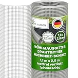 TTL GARDEN Wühlmausgitter 2,5m x 1,1m feinmaschig verzinkt & rostfrei -...