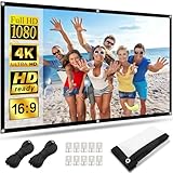 Leinwand Beamer 60 Zoll,HOPFROG Beamer Leinwand Wand Anti Licht 16: 9 HD 4K...