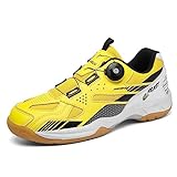 NGARY Herrenbadmintonschuhe mit Drehknopf Indoor Outdoor Sportschuhe für...