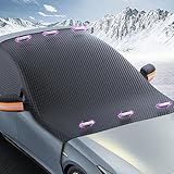 Frontscheibenabdeckung Auto, Abdeckung Windschutzscheibe Winter mit 6...