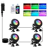 NATPOW Bluetooth APP Teichbeleuchtung LED Unterwasser,...