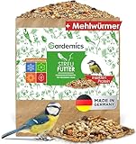 Gardemics Vogelfutter Wildvögel ganzjährig 10 Kg - Mit Mehlwürmern -...