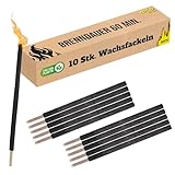 Nico Feuerwerk® 10 Stück Wachsfackeln, Brenndauer 60 Min. I hochwertige...