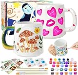 ONLYFUN Keramik Bemalen Set - Kreatives Keramik Bastelset mit Farben,...