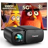Beamer, Mini Beamer WiFi Bluetooth Projektor 1080P Full HD 9000 Lumen,...