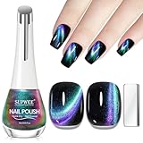 SUPWEE Cat Eye Nagellack mit Magnet, 16ML Schnelltrocknend Cat Eye Gel...