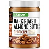 Mandelbutter Dark Roasted - 1kg natürliche Mandel Butter - Extra Crunchy &...