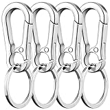 CENSIVI 4 Stück Metall-Schlüsselanhänger - Karabiner Mit Schlüsselring...