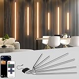 Lichaser Schwarz LED für Akustikpaneele, 6 Stück Eingebetteter...