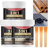 3-in-1-Rostumwandler & Metallgrundierung, Rostschutzbeschichtung, schwarzer...