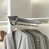 Valet Stange, einstellbarer Ausziehenkleidung, Push-Pull-Hangestange 35 kg,...