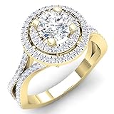 Dazzlingrock Collection Verlobungsring für Damen, 1,40 Karat (Ctw), 14...