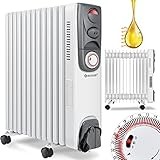 KESSER® Ölradiator Elektrische Heizung mit 13 Rippen 2500W Öl Radiator...