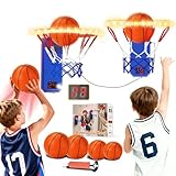 VATOS 2pcs beleuchtetes Basketballkorb Set – Mini Basketballkorb Indoor...