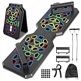 Faltbares Liegestützgriffe, Multifunktions Push Up Board, mit 2...