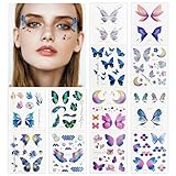 Cuackamily 12 Schmetterling Tattoo Glitzer Tattoo, Schmetterling Fake...