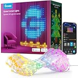 Govee Curtain Lights, 520 RGBIC LEDs Lichterkette, DIY Lichtmuster, Smart...