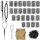 DECARETA 24 Stück Bartperle Wikinger Rune Bart Perlen 10*13mm Nordische...